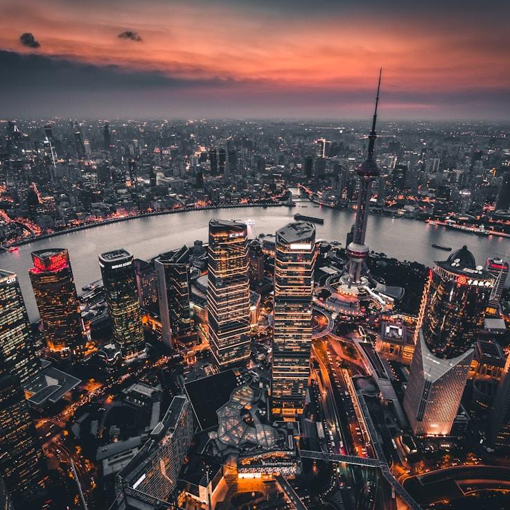 City skyline in Amsterdam, Netherlands